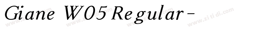 Giane W05 Regular字体转换